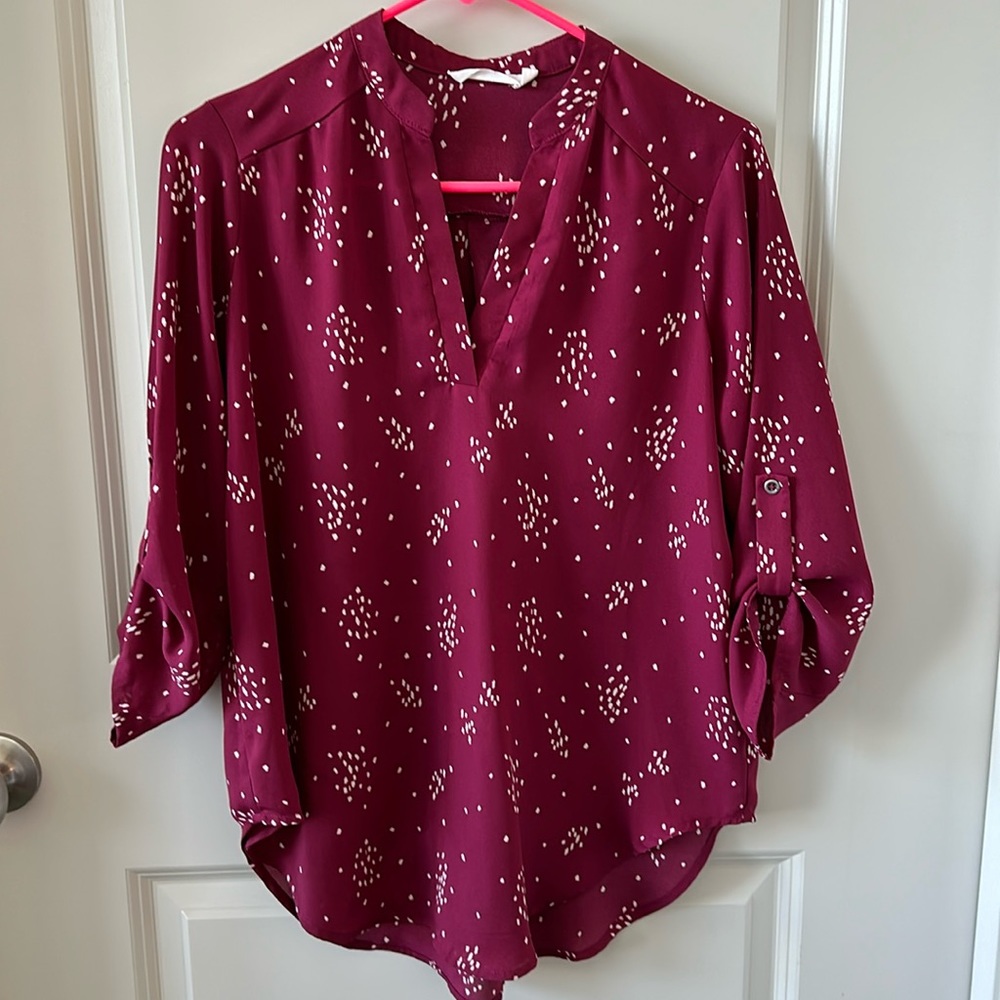 Lush Split Neck 3/4 sleeve | Size Small